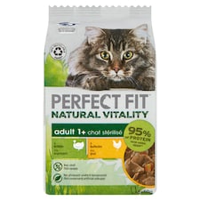 Perfect Fit Natural Vitality teljes értékű nedves eledel felnőtt macskáknak 6 x 50 g (300 g)
