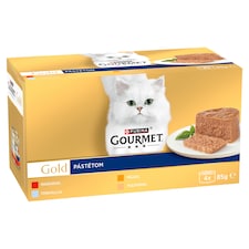 Purina Gourmet Gold pástétom nedves macskaeledel 4 x 85 g