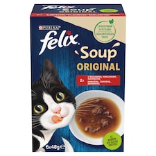 Purina Felix Soup Original házias válogatás szószban nedves macskaeledel 6 x 48 g