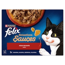Purina Felix Sensations Sauces házias válogatás szószban nedves macskaeledel 12 x 85 g