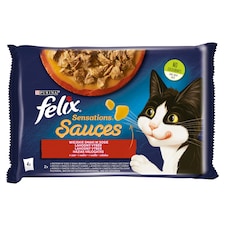 Purina Felix Sensations Sauces házias válogatás szószban nedves macskaeledel 4 x 85 g (340 g)