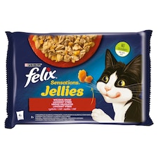 Purina Felix Sensations Jellies házias válogatás aszpikban nedves macskaeledel 4 x 85 g (340 g)