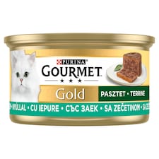 Purina Gourmet Gold Terrine nyúllal nedves macskaeledel 85 g