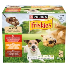 Purina Friskies szószos válogatás nedves kutyaeledel 24 x 85 g (2040 g)