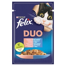 Purina Felix Fantastic Duo lazaccal és szardíniával aszpikban nedves macskaeledel 85 g