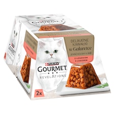 Purina Gourmet Revelations pástétom lazaccal zselében macskaeledel 2 x 57 g (114 g)