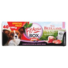 FitActive Box teljes értékű eledel felnőtt kutyák számára szószban  40 x 100 g