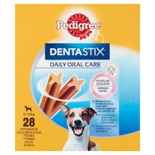 Pedigree DentaStix kiegészítő állateledel 4 hónapnál idősebb kutyák számára 5-10 kg 28 db 440 g