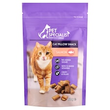 Pet Specialist falatok lazacos töltelékkel kiegészítő állateledel felnőtt macskák számára 60 g