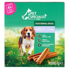 Pet Specialist fogápoló rágórúd kiegészítő állateledeled minden felnőtt kutyafajta számára 4 x 270 g