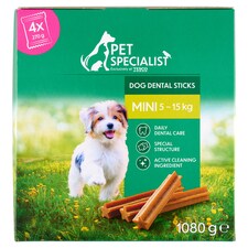 Pet Specialist fogápoló rágórúd kiegészítő állateledel kistestű felnőtt kutyák számára 4 x 270 g