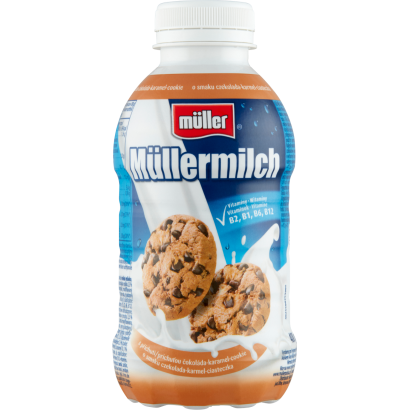 Müller Müllermilch csokoládé-karamell-keksz ízű zsírszegény tejital 400 g