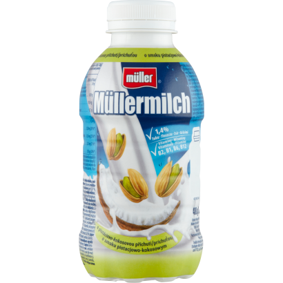 Müller Müllermilch pisztácia-kókusz ízű zsírszegény tejital 400 g