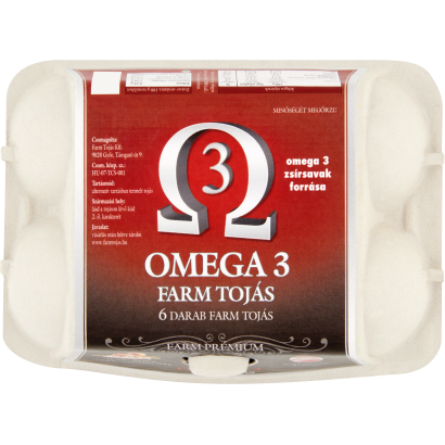 Farm Tojás Prémium Omega 3 tojás M 6 db