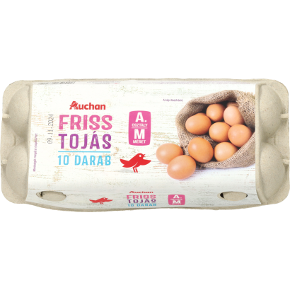 Auchan Kedvenc friss tojás A osztály M méret 10 db
