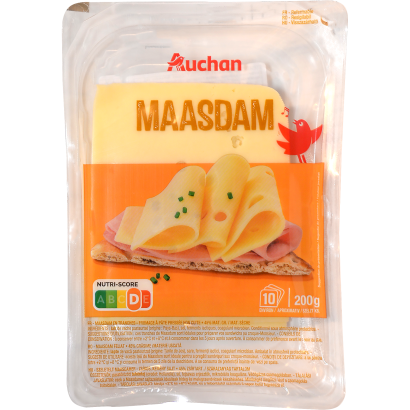 Auchan Kedvenc Maasdam sajt szeletelt 200 g
