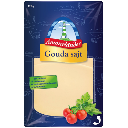 Ammerländer szeletelt gouda sajt 125 g