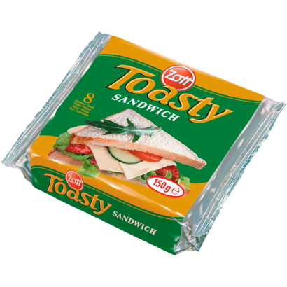 Zott Toasty Sandwich zsíros ömlesztett sajt 8 x 18,75 g (150 g)