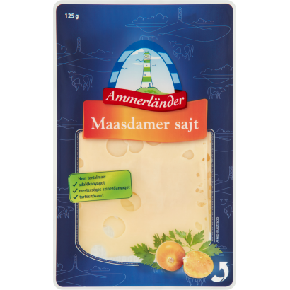 Ammerländer szeletelt maasdamer sajt 125 g