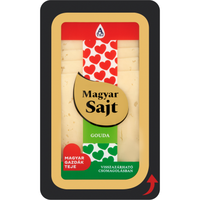 Magyar Sajt zsíros, félkemény, szeletelt gouda sajt 125 g