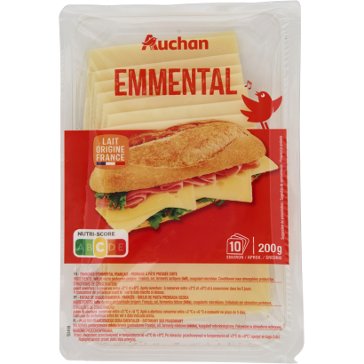 Auchan Kedvenc ementáli sajt szeletelt 200 g