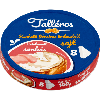 Talléros csirkemell sonkás kenhető, félzsíros, ömlesztett sajt 8 db 140 g