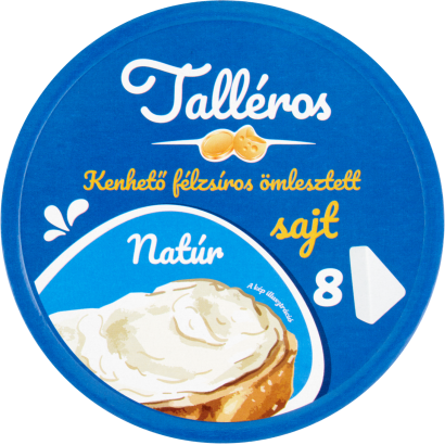Talléros natúr kenhető félzsíros ömlesztett sajt 8 db