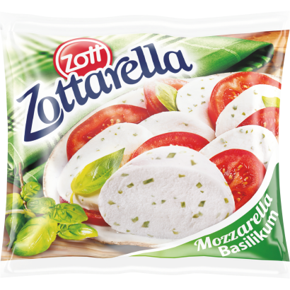 Zott Zottarella bazsalikomos mozzarella sajt 125 g