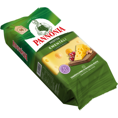 Pannónia Mester Ementáli zsíros, kemény, erjedési lyukas tömbsajt 1 kg