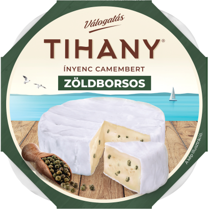 Tihany Válogatás Ínyenc Camembert zöldborsos zsírdús lágy sajt 120 g