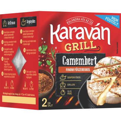 Karaván Grill camembert finom fűszerekkel 2 x 100 g + 5 g fűszerkeverék