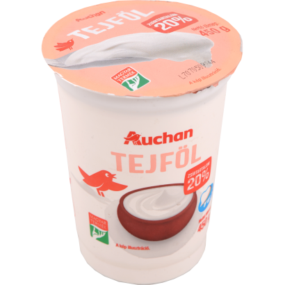 Auchan Kedvenc tejföl pasztőrözött, homogénezett  20% 450 g