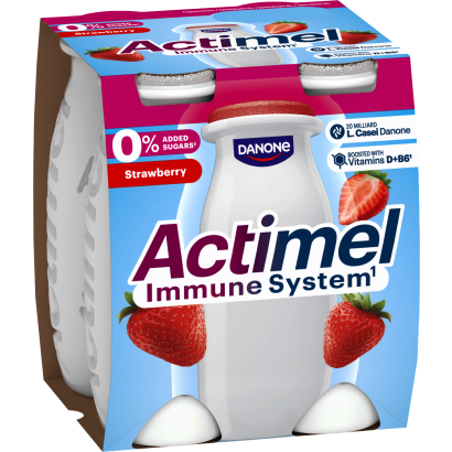 Danone Actimel eperízű sovány joghurtalapú ital édesítőszerekkel 4 x 100 g (400 g)