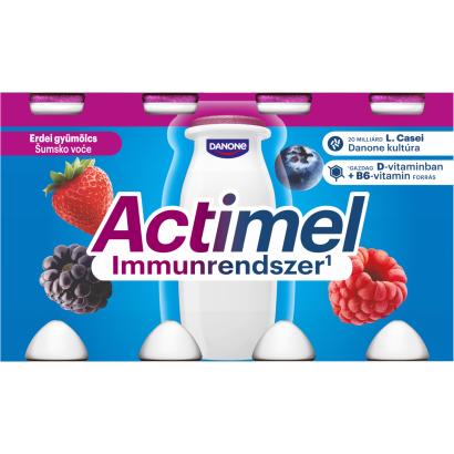 Danone Actimel zsírszegény, élőflórás, erdei gyümölcsízű joghurtalapú ital 8 x 100 g (800 g)