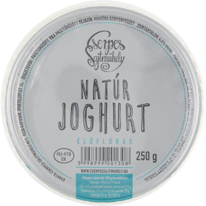 Cserpes Sajtműhely natúr joghurt élőflórás 250 g