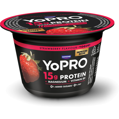 Danone YoPro sovány joghurt eperrel, édesítőszerekkel 160 g