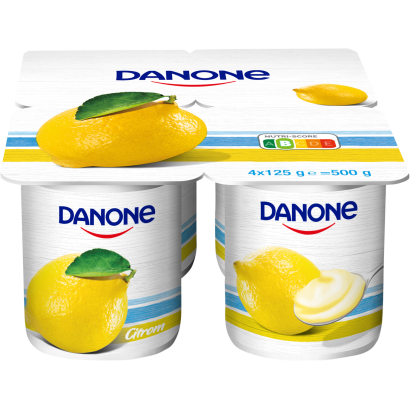Danone citromízű, élőflórás, zsírszegény joghurt 4 x 125 g (500 g)