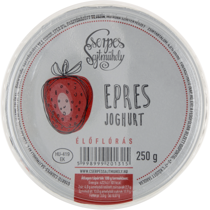 Cserpes Sajtműhely epres joghurt élőflórás 250 g
