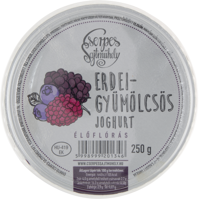 Cserpes Sajtműhely erdei gyümölcsös élőflórás joghurt 250 g