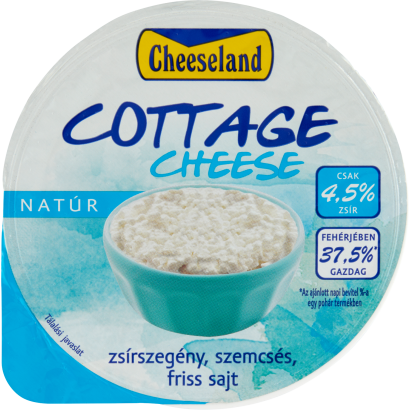 Cheeseland natúr, zsírszegény cottage cheese 150 g