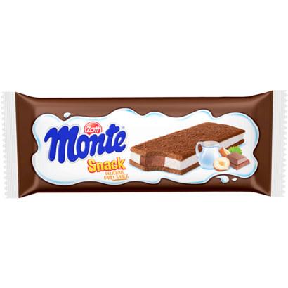 Zott Monte Snack tejes, csokoládés-mogyorós krémmel töltött sütemény 29 g