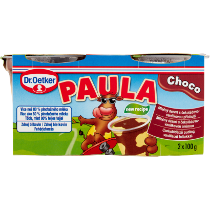 Dr. Oetker Paula csokoládéízű puding vaníliaízű foltokkal 2 x 100 g (200 g)
