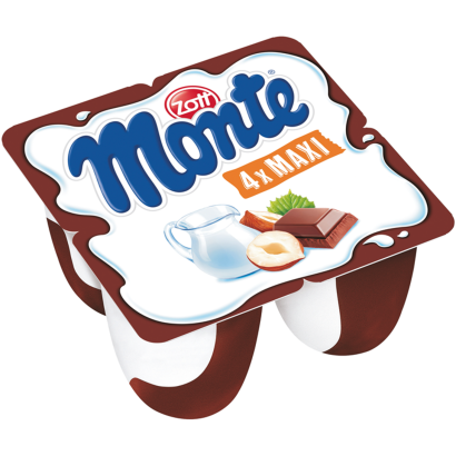 Zott Monte Maxi csokoládés, mogyorós tejdesszert 4 x 100 g