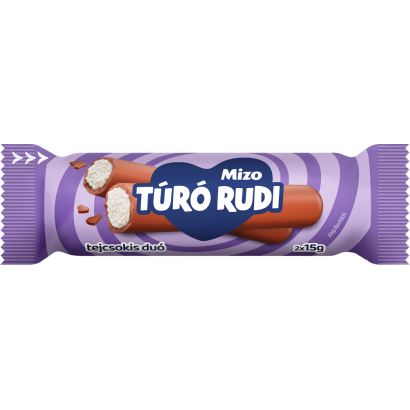 Mizo Túró Rudi natúr túródesszert tejcsokoládé bevonattal 2 x 15 g (30 g)
