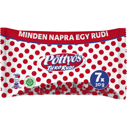 Pöttyös Túró Rudi natúr étbevonattal 7x30 g