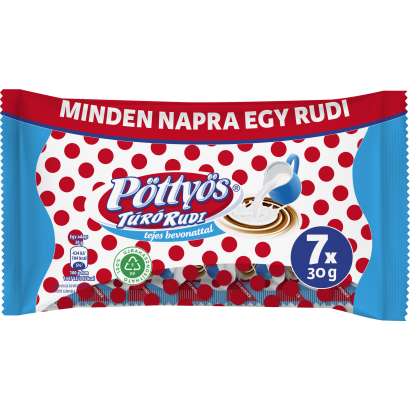 Pöttyös Túró Rudi natúr tejbevonattal 7x30 g
