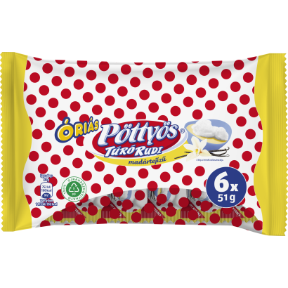 Pöttyös Óriás Túró Rudi madártej ízű  6x51 g