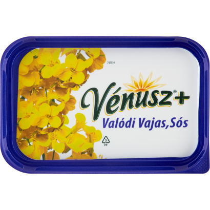 Vénusz+ Valódi Vajas, Sós 55% zsírtartalmú margarin 450 g