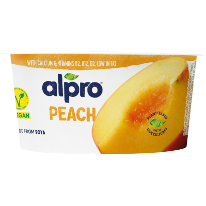 Alpro őszibarackos fermentált szójakészítmény hozzáadott kalciummal és vitaminokkal 150 g