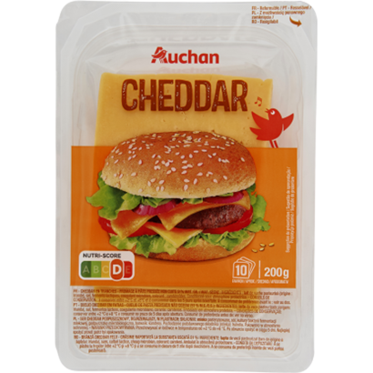 Auchan Kedvenc Cheddar sajt szeletek 200 g